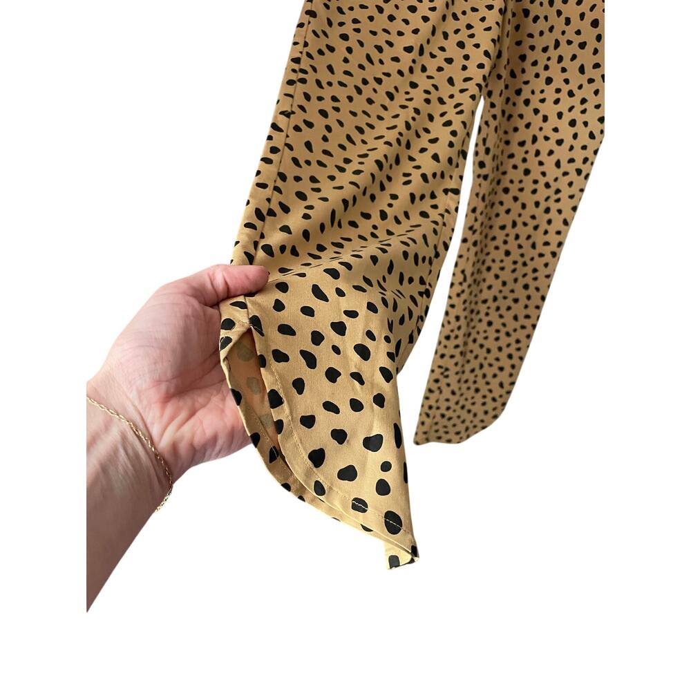 Marine Layer Pull On Pants Cheetah Leopard Print Boho Indie Eclectic Office-S - Picture 4 of 5
